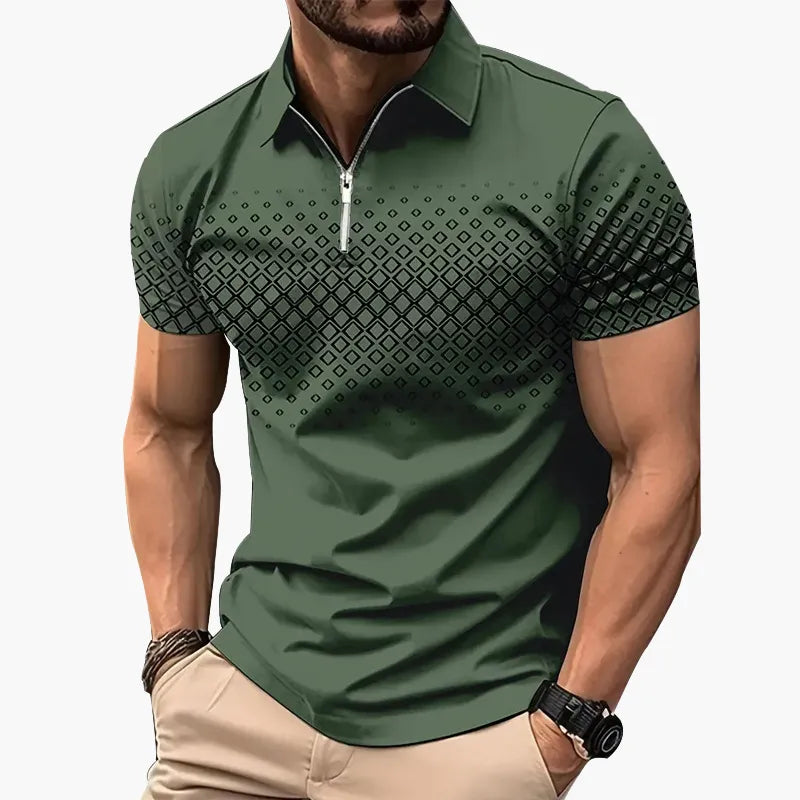 Trevonn Zip Polo – Motif 3D et style de fermeture éclair raffiné
